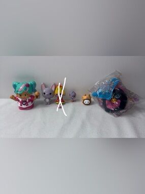Y2k Collectible Figure Set - Pink, Purple, Teal